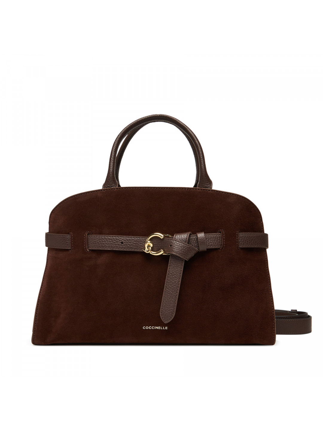 Kabelka Coccinelle TLB Coccinellesabine Suede Bi E1 TLB 18 04 01 Hnědá